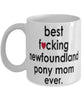 Funny Horse Mug B3st F-cking Newfoundland Pony Mom Ever Coffee Cup White