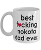 Funny Horse Mug B3st F-cking Nokota Dad Ever Coffee Cup White