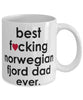 Funny Horse Mug B3st F-cking Norwegian Fjord Dad Ever Coffee Cup White