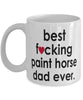 Funny Horse Mug B3st F-cking Paint Horse Dad Ever Coffee Cup White