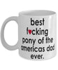 Funny Horse Mug B3st F-cking Pony of the Americas Dad Ever Coffee Cup White