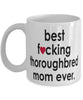 Funny Horse Mug B3st F-cking Thoroughbred Mom Ever Coffee Cup White