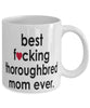 Funny Horse Mug B3st F-cking Thoroughbred Mom Ever Coffee Cup White