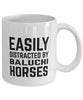 Funny Horse Mug Easily Distracted By Baluchi Horse Coffee Mug 11oz White