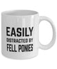 Funny Horse Mug Easily Distracted By Fell Ponies Coffee Mug 11oz White