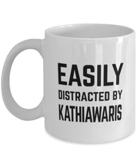 Funny Horse Mug Easily Distracted By Kathiawaris Coffee Mug 11oz White