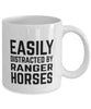 Funny Horse Mug Easily Distracted By Ranger Horses Coffee Mug 11oz White