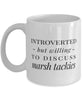 Funny Horse Mug Introverted But Willing To Discuss Marsh Tackies Coffee Mug 11oz White