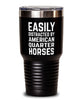 Funny Horse Tumbler Easily Distracted By American Quarter Horses Tumbler 30oz Stainless Steel