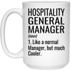 Funny Hospitality General Manager Mug Gift Like A Normal Manager But Much Cooler Coffee Cup 15oz White 21504