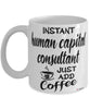 Funny Human Capital Consultant Mug Instant Human Capital Consultant Just Add Coffee Cup White