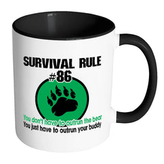 Funny Hunting Mug Survival Rule Number 86 White 11oz Accent Coffee Mugs