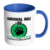 Funny Hunting Mug Survival Rule Number 86 White 11oz Accent Coffee Mugs