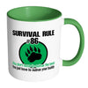 Funny Hunting Mug Survival Rule Number 86 White 11oz Accent Coffee Mugs