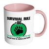 Funny Hunting Mug Survival Rule Number 86 White 11oz Accent Coffee Mugs