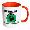 Funny Hunting Mug Survival Rule Number 86 White 11oz Accent Coffee Mugs