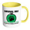 Funny Hunting Mug Survival Rule Number 86 White 11oz Accent Coffee Mugs