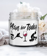 Funny Hurdling Candle Adult Humor Plan For Today Hurdling Wine 9oz Vanilla Scented Candles Soy Wax