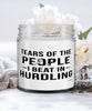 Funny Hurdling Candle Tears Of The People I Beat In Hurdling 9oz Vanilla Scented Candles Soy Wax