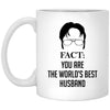 Funny Husband Mug Gift Fact You Are The World's Best Husband Coffee Cup 11oz White XP8434