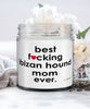 Funny Ibizan Hound Dog Candle B3st F-cking Ibizan Hound Mom Ever 9oz Vanilla Scented Candles Soy Wax