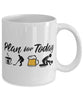Funny Ice Hockey Mug Adult Humor Plan For Today Ice Hockey Coffee Mug 11oz 15oz White