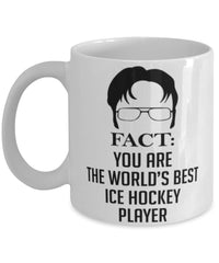 Funny Ice Hockey Mug Fact You Are The Worlds B3st Ice Hockey Player Coffee Cup White