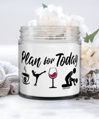 Funny Ice Skater Candle Adult Humor Plan For Today Ice Skating Wine 9oz Vanilla Scented Candles Soy Wax