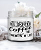 Funny Ice Skating Candle Never Trust An Ice Skater That Doesn't Drink Coffee and Swears A Lot 9oz Vanilla Scented Candles Soy Wax