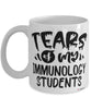 Funny Immunology Professor Teacher Mug Tears Of My Immunology Students Coffee Cup White