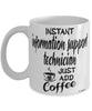 Funny Information Support Technician Mug Instant Information Support Technician Just Add Coffee Cup White