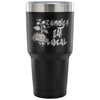 Funny Insulated Coffee Travel Mug Zombie Eat Local 30 oz Stainless Steel Tumbler