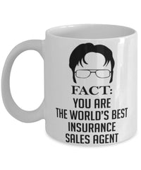 Funny Insurance Sales Agent Mug Fact You Are The Worlds B3st Insurance Sales Agent Coffee Cup White