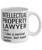 Funny Intellectual Property Lawyer Mug Like A Normal Lawyer But Much Cooler Coffee Cup 11oz 15oz White