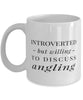 Funny Introverted But Willing To Discuss Angling Coffee Mug 11oz White