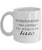 Funny Introverted But Willing To Discuss Law Coffee Mug 11oz White