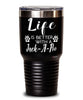 Funny Jack-a-poo Dog Tumbler Life Is Better With A Jack-a-poo 30oz Stainless Steel Black