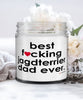 Funny Jagdterrier Dog Candle B3st F-cking Jagdterrier Dad Ever 9oz Vanilla Scented Candles Soy Wax