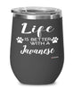 Funny Javanese Cat Wine Glass Life Is Better With A Javanese 12oz Stainless Steel Black