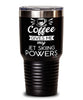 Funny Jet Skiier Tumbler Coffee Gives Me My Jet Skiing Powers 30oz Stainless Steel Black