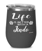 Funny Jindo Dog Wine Glass Life Is Better With A Jindo 12oz Stainless Steel