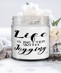Funny Jogger Candle Life Is Better With Jogging 9oz Vanilla Scented Candles Soy Wax