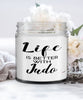 Funny Judo Candle Life Is Better With Judo 9oz Vanilla Scented Candles Soy Wax