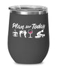 Funny Jujitsuka Wine Glass Adult Humor Plan For Today Jujutsu 12oz Stainless Steel Black