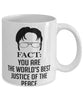Funny Justice of The Peace Mug Fact You Are The Worlds B3st Justice of The Peace Coffee Cup White