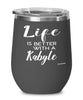Funny Kabyle Rabbit Wine Glass Life Is Better With A Kabyle 12oz Stainless Steel Black