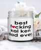 Funny Kai Ken Dog Candle B3st F-cking Kai Ken Dad Ever 9oz Vanilla Scented Candles Soy Wax