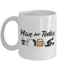 Funny Karateka Mug Adult Humor Plan For Today Karate Coffee Mug 11oz 15oz White