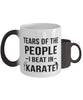 Funny Karateka Mug Tears Of The People I Beat In Karate Coffee Mug Color Changing 11oz