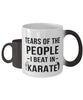 Funny Karateka Mug Tears Of The People I Beat In Karate Coffee Mug Color Changing 11oz